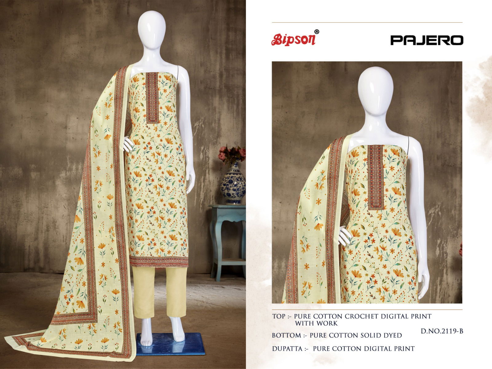 Pajero 2119 By Bipson Readymade Salwar Suit Catalog